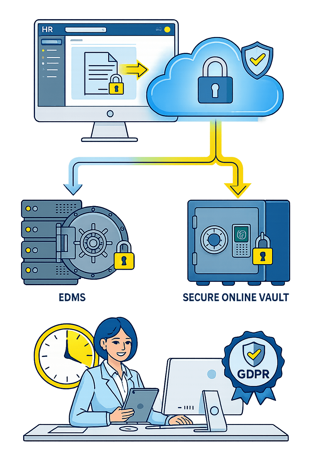 Management of electronic pay stubs