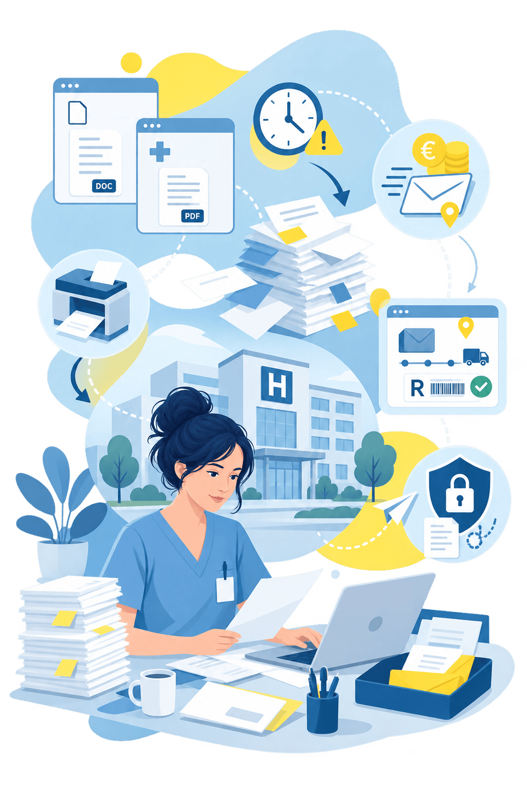 Automate hospital mail