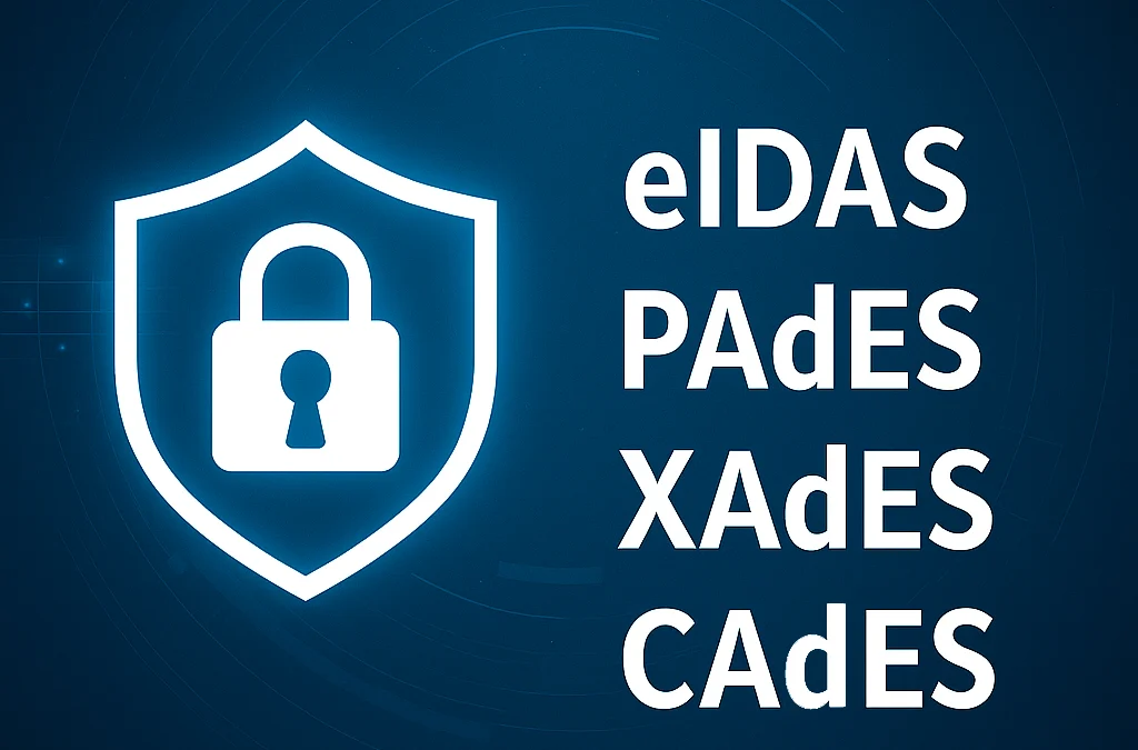 eIDAS Electronic Signature: PAdES, XAdES, CAdES formats